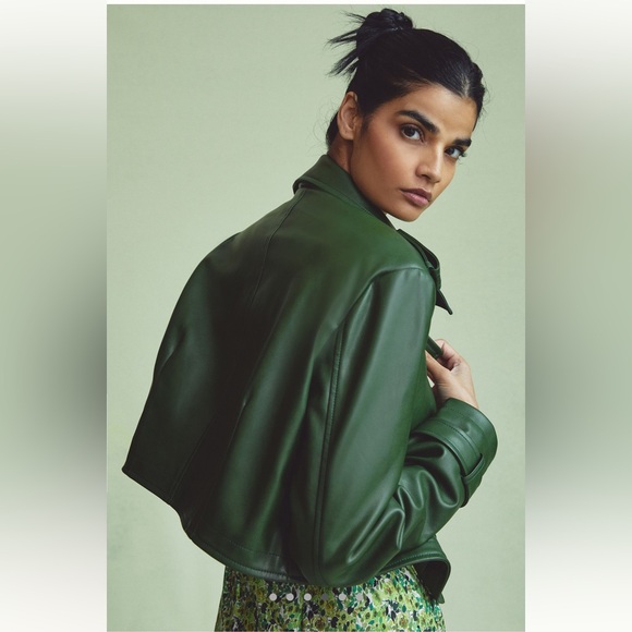 AVEC LE FILLES FAUX LEATHER JACKET ANTHROPOLOGIE - Picture 11 of 14